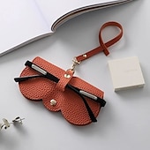 cheap Jewelry &amp; Cosmetic Storage-Leather Glasses Case Sunglasses Pouch, Portable Eyeglass Carrying Case, Cute men &amp; women, Multicolour