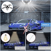 levne LED žárovky bodové-led garážová světla žárovka 6/8/10 panelů 200w 20000lm 6500k led osvětlení obchodu s deformovatelnými panely světlo v suterénu garáže stropní světla