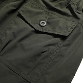 baratos Clássico-Homens Bermuda Cargo Calção Shorts de verão Shorts de Trilha Com Cordão Cintura elástica Bolso multi Tecido Conforto Macio Comprimento do joelho Ao ar livre Diário Para Noite Moda Casual Exército
