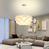 abordables Éclairages pour îlot-led pendentif lumière acrylique fleur design unique plafond en métal luminaires créatif bar style atmosphère lustre pour salon, îlot de cuisine, chambre à coucher