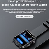 cheap Smartwatch-Pulse Physiotherapy ECG Blood Glucose Smart Health Watch Fitness Running Watch Bluetooth Temperature Monitoring Pedometer Compatible with Android iOS Women Men IP68 Waterproof