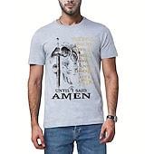 abordables T-shirt graphique pour hommes-Homme Chevaliers Templiers Impressions Graphiques T-shirt T-shirt graphique Coton Manche Courte Graphique Chemise Noir Blanche bleu marine T-shirt confortable Extérieur Rue Vêtements de créateurs de