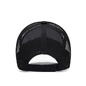 お買い得  メンズ ベースボールキャップ-男性用 ベースボールキャップ 日よけ帽 スポーツキャップ ブラック ホワイト ポリエステル ロングバイザーブリム トラベル リフレッシング ビーチスタイル アウトドア バケーション レタープリント 調整可能
