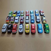 economico Anti-stress-secchio di stoccaggio collezione edizione 30 auto da corsa in lega auto in lamiera di ferro auto a rimbalzo più auto in lega auto classiche con scocca in ferro