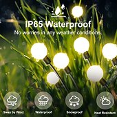 preiswerte Bodenlichter-Solarbetriebene Glühwürmchen-Lichter, 4er-Pack 8-LED-Solar-Gartenlichter, Glühwürmchen-Lichter für den Außenbereich, wasserdicht mit Fernbedienung, 8 Beleuchtungsmodi, Solar-Außenleuchten, dekorativ