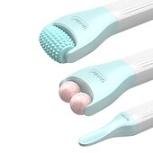 levne Nástroje pro péči o pleť-Sada dermarolleru 10 v 1 masážní přístroj na obličej mikrojehličkování derma rolling systém péče o pleť obličeje nefritový váleček s ledem pro růst vousů