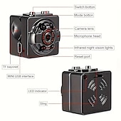 abordables Cámaras de red IP de exteriores-cámara mini dv con detección de movimiento de visión nocturna ir hd &amp; grabación de video inalámbrica: perfecta para deportes al aire libre &amp; grabacion aerea