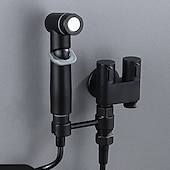 お買い得  ビデ用蛇口-バスルームハンドヘルドシャワービデシャッタフスプレーウォールマウント、トイレハンドヘルドビデシャワースプレー壁掛けおむつ入浴ペット女性衛生クリーニング