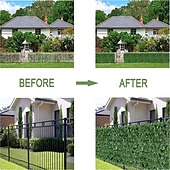 cheap Artificial Plants-1pc Artificial Ivy Privacy Fence Screen 40 X 120 UV-Anti Fake Leaves Vines Grass Wall for Patio Balcony Privacy Garden Wedding Decoration