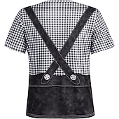 economico Abbigliamento Grafico-T-shirt Lederhosen 3D Bavarese Stile da Strada Corte Grafico per Per uomo Adulti Stampa 3D  per Birra Oktoberfest Feste Casual Quotidiano