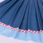 billige Dirndl-Oktoberfest Dirndl Trachtenkleader Oktoberfest / øl bayerske bayerske Wiesn Tradisjonell stil Enger Dame Tradisjonell stil klut Topp Kjole Forkle