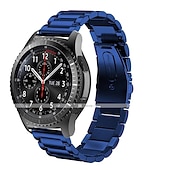 economico Cinturini per orologi Samsung-Cinturino per orologio  per Samsung Watch 3 45mm, Galaxy Wacth 46mm, Gear S3 Classic / Frontier, Gear 2 Neo Live Acciaio inossidabile Sostituzione Cinghia 22mm Lavoro Chiusura classica Polsino