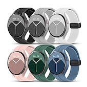 cheap Samsung Watch Bands-Watch Band for Samsung Galaxy Watch 7/6/5/4  40/44mm, Watch 5 Pro 45mm, Watch 6 Classic 43/47mm, Watch 4 Classic 42/46mm Silicone Replacement  Strap Magnetic Clasp Butterfly Buckle Women Men Sport