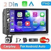 economico Lettori multimediali per auto-autoradio doppio din autoradio 7&#039;&#039; touch screen carplay &amp; per lettore multimediale per auto Android auto con ricevitore radio bt fmtelecamera per la retromarcia