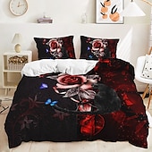 economico Set copripiumino-2 pezzi / 3 pezzi rosa fiore vintage san valentino collezione matrimonio set trapunta due pezzi set tre pezzi include un copripiumino 1 o 2 copricuscini set biancheria da letto