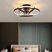 cheap Ceiling Fan Lights-LED Ceiling Fans Dimmable with Remote Contral Flower Design 55cm Flush Mount Ceiling Lamp Acrylic Lampshade Chandelier Bedroom Living Room