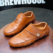 preiswerte Sneaker für Herren-Herren-Loafer aus Kunstleder zum Hineinschlüpfen mit rutschfester Sohle, handgenähte Mokassins für Spaziergänge im Freien, Reisen und den Alltag