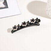 economico Accessori-4 pezzi Per donna Da ragazza Fermaglio per capelli con artiglio per capelli Per Da sera Giornaliero Compleanno Festival Perle finte Resina Nero