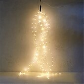 cheap Plug String Lights-5M 500LED 10 Drooping Vine Lights Tree Silver Wire Christmas Decorative Lights Including Outdoor Waterproof Power Supply Suitable for Indoor Decoration Courtyard Party DIY Decoration