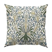 billige blomster- og plantestil-4.0 stk Polyester Putecover, Trykt mønster Enkel Fritid Kvadrat Tradisjonell Klassisk