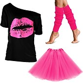 halpa Asusteet-Karnevaali 2026 Karnevaali puku Cosplay-Asut Asut Disko Retro / vintage Disko 1980 luku Aikuisten Naisten Karnevaali Naamiaiset Juhlat Pride-paraati Pride-kuukausi Pukeudu