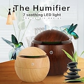 economico Umidificatori e deumidificatori-diffusore di oli essenziali con aroma usb umidificatore ad ultrasuoni per diffusore di aromi domestici diffusore di vapore luce led a 7 colori 130 ml ufficio