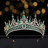 voordelige Accessoires voor haarstyling-luxe barokke kristallen bruids tiara&#039;s strass kroon bruids diadeem bruiloft haaraccessoires voor damesmode-sieraden