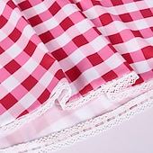 billige Dirndl-Oktoberfest Dirndl Trachtenkleader Oktoberfest / øl bayerske bayerske Wiesn Tradisjonell stil Enger Dame Tradisjonell stil klut Topp Kjole Forkle