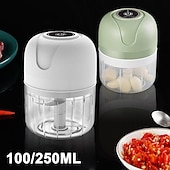 economico Elettrodomestici da cucina-100/250 ml elettrico mini usb aglio schiacciapatate wireless aglio smerigliatrice tritacarne verdure peperoncino tritacarne cibo chopper utensili da cucina
