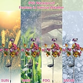 voordelige Pathway Lights &amp; Lanterns-Solar led kleurrijke vlindergazonverlichting - waterdichte pad- en tuinverlichting, boomverlichting plug-in voor kerst, bruiloft en villatuindecoratie