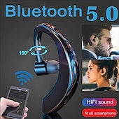 זול אוזניות אלחוטיות אמיתיות TWS-אוזניות Bluetooth5.0 אלחוטיות, אוזניות עסקיות בהמתנה ארוכה עם מיקרופון, אוזניות Bluetooth ספורט עמיד למים, אוזניות ביטול רעשים עם אוזניות ל-ios android windows smartphone