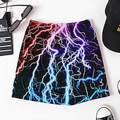 tanie Wizja 3D i geometria chłopca-Dzieci Dla chłopców Szorty Graficzny Oddychający Miękkie Komfort Spodenki Na zewnątrz Sport Moda Codzienny Niebieski Średni stan