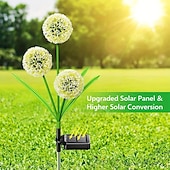 abordables Éclairage paysager-lampes solaires extérieures décoratives 36leds lampes solaires de jardin avec 2 modes d&#039;éclairage 3-en-1 fleurs de pissenlit solaires ip65 lampes solaires extérieures étanches pour jardin