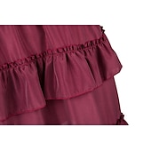 abordables Médiéval-Rétro Vintage Punk et gothique Victoriens Jupe Costume de Cosplay Jupe longue Pirate Femme Cordon Ourlet Asymétrique Couleur unie Halloween Carnaval Carnaval Quotidien Mascarade Adulte Jupe Printemps