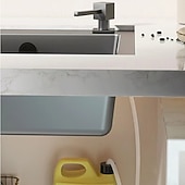 お買い得  水栓金具周辺部品-ソープディスペンサー ステンレススチール、カウンター下延長チューブキット付き、キッチンカウンタートップ内蔵シンクソープディスペンサー、17オンスボトル付き、ほとんどの石鹸容器22/26/28mmに適合します。