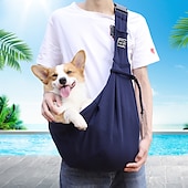 abordables Básicos de viaje para perros-Mochila plegable para perros, bolsa transpirable para mascotas, bolsa para mascotas, bandolera