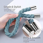 olcso Függönykiegészítők-mágneses függöny megkötős ablak, gyöngy gyöngyös függönytartók, csatos klip otthoni hálószobához irodai dekoratív függöny