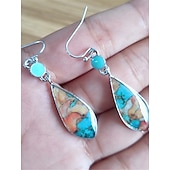 abordables Pendientes-Mujer Pendientes Estilo Étnico Exterior Bloque de color Arete