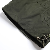 baratos Clássico-Homens Bermuda Cargo Calção Shorts de verão Shorts de Trilha Com Cordão Cintura elástica Bolso multi Tecido Conforto Macio Comprimento do joelho Ao ar livre Diário Para Noite Moda Casual Exército