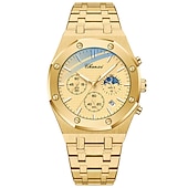 olcso Quartz órák-CHENXI Luxus Quartz Óra Férfiaknak Királyi Rozsdamentes Acél Vízálló Kronográf Sport Üzleti Hétköznapi Férfi Quartz Karóra Lumineszcens Órák Apák Napjára