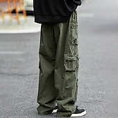cheap Cargo Pants-Men&#039;s Cargo Pants Cargo Trousers Flap Pocket Plain Comfort Breathable Outdoor Daily Going out Fashion Casual Army Green