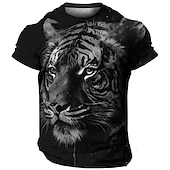  Bărbați Grafic Tigru Tricou Manșon scurt Tricou Tipărire 3D Stil Nautic Cămașă Epocă Modă Designer Zilnic În aer liber Sport Albastru Primavara vara Îmbrăcăminte S M L XL 2XL 3XL
