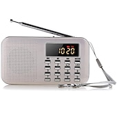 رخيصةأون مشغل MP3-مكبر صوت وسائط راديو رقمي محمول am fm مشغل موسيقى mp3 يدعم بطاقة tf / قرص USB مع شاشة عرض LED ووظيفة مصباح يدوي في حالات الطوارئ