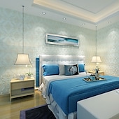 abordables Papel pintado-Fondos de pantalla frescos Papel tapiz de damasco floral mural de pared decoración del hogar revestimiento de paredes moderno clásico, material de tela no tejida adhesivo requerido papel tapiz,