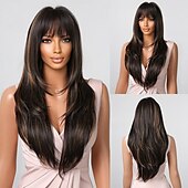 cheap Synthetic Trendy Wigs-Barbiecore Movie Wigs Blonde Highlight Wigs for Women 26 Inch Long Curly Synthetic Wigs Middle Part Blonde Highlights Hair Wigs Loose Wavy Wigs Heat Resistant