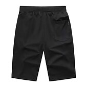 cheap Casual Shorts-Men&#039;s Sweat Shorts Shorts Summer Shorts Beach Shorts Drawstring Elastic Waist Straight Leg Plain Comfort Breathable Short Casual Daily Holiday Cotton Blend Sports Fashion ArmyGreen Black