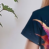cheap Girl&#039;s 3D Animals-Girls&#039; 3D Graphic Cartoon Unicorn T shirt Tee Short Sleeve 3D Print Summer Spring Active Fashion Cute Kids 3-12 Years Outdoor Casual Daily Regular Fit