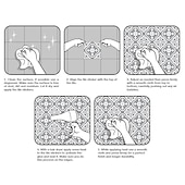 economico Adesivi per piastrelle-24pcs piastrelle stile mandala ticker adesivi murali adesivi per piastrelle a mosaico adesivi murali retrò impermeabili e rimovibili