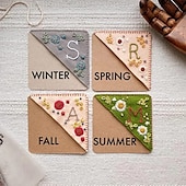 cheap Gifts-Personalized Hand Embroidered Corner Bookmark, 26 Letters Cute Flower Letter Embroidery Bookmarks, Felt Triangle Page Corner Handmade Bookmark, Felt Triangle Bookmark, Bookmarks for Book Lovers