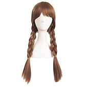 economico Parrucche da festa-Oktoberfest birra cosplay parrucche 28/70 cm capelli lunghi costume cosplay parrucca anime